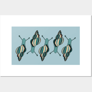 teal banded snails Posters and Art